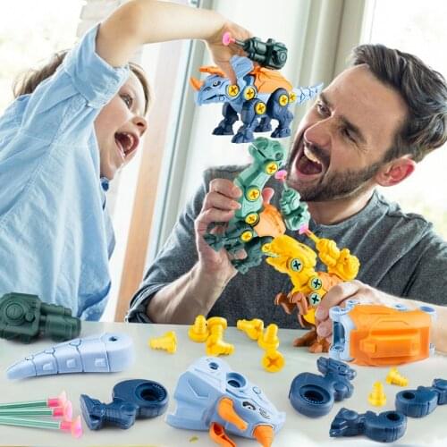 Nut Disassembly Loading Dinosaur Model Screw Assemble Education Toys For Boys Creative Tool Twist The Screw Assemble Model Toys