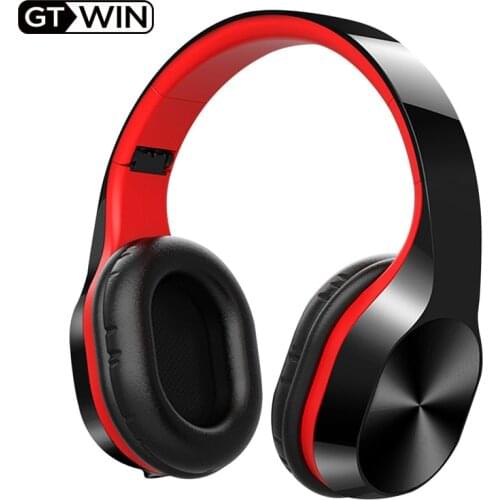 GTWIN Noise Cancelling Headphones Bluetooth Headphones With Mic Wireless Headphones Over Ear Foldable Head-mounted Headset