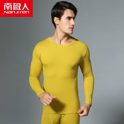 NANJIREN Thermal Underwear Sets Men Warm Casual Underwear Modal Stretch Sanpdex Long Johns Set Male Thermal Pajamas home clothes