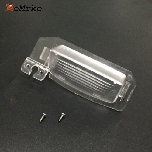 EEMRKE Car Rear View Camera Bracket License Plate Lights Housing Mount for Mitsubishi Lancer Sportback