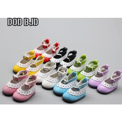 4.5*2.1cm PU Leather Lace Cute Doll Shoes For 1/6 BJD Doll Clothing Accessories Mini Toy Dress Shoes