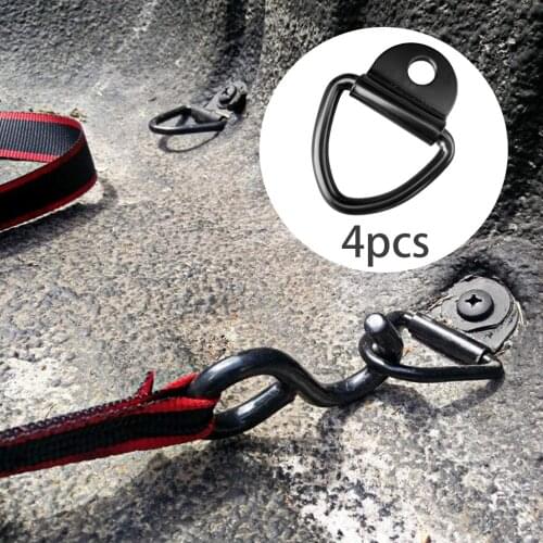 Small Steel D-Ring Tie Downs D Rings Anchor Lashing Ring for Cars Truck Cargo Trailers RV Boats