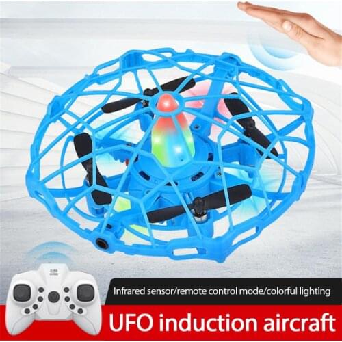 Mini UFO Drone Induction Hand Operated RC Quadcopter Aircraft Toy For Children Anti-Collision Electric Helicopter Christmas Gift