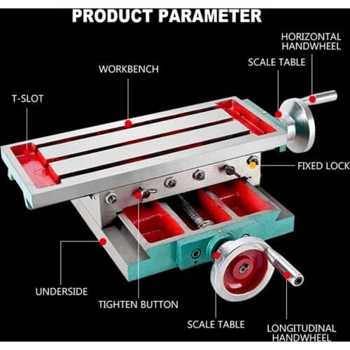 Cross table milling machine sliding table multi-function bench dril cross pliers drilling and milling machine flat-nose pliers