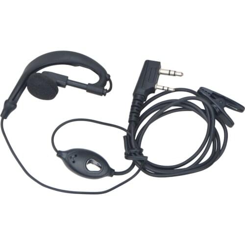 Baofeng G-Style Earpiece with in-line Microphone and PTT Single Wire Ajustable Earbud for Talkie Walkie Baofeng BF-888S UV-5R
