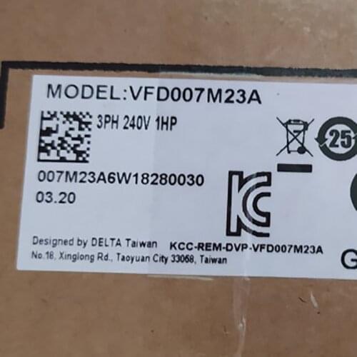 New VFD007M23A VFD-M Inverter AC Motor Drive 3 Phase 220V 750W 1HP 5A 400HZ