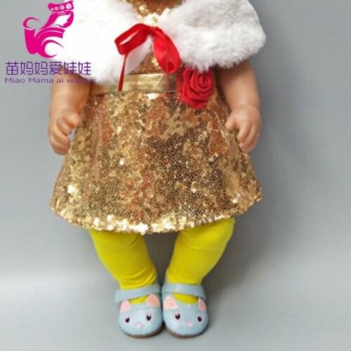For 43cm Reborn Babies Doll Clothes Dress Scarf Legging Pants for 17 Inch Doll Clothes