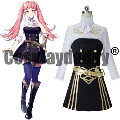 Fire Emblem: Three Houses Officers Academy Golden Deer Noble Hilda Valentine Goneril Uniform Dress Game Cosplay Costume S002