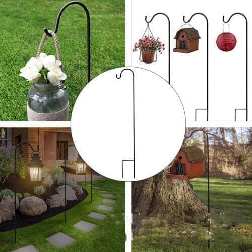 Shepherd-hooks iron handicraft Yard hook garden lamp hook outdoor rust-proof ground rod Plant Stand Lantern Stake Holder Hanger