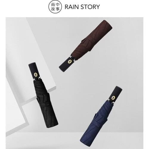 Strong Wind Resistant 3Folding Automatic Umbrella Men Parasol Women Umbrellas Business Gift Portable