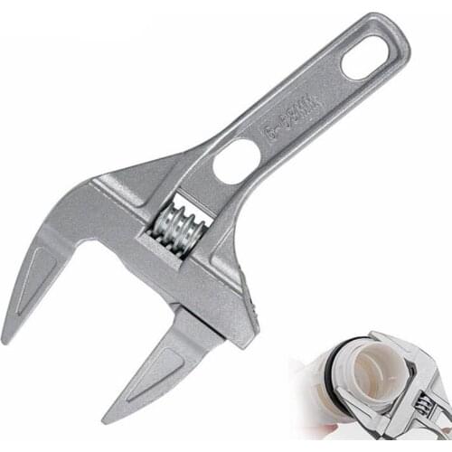 Adjustable Wrench Large Opening Bathroom Spanner Wrench Wide Jaw 16-68mm Aluminum Alloy Spanner Wrench Shank Plumber Hand Tool