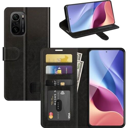 With Card Pocket Anti-Sweat Leather Case for Xiaomi Poco F3 M3 X3 NFC Redmi Note 10 4G 9T 5G 9C K40 Mi 11 10S Phone Bag