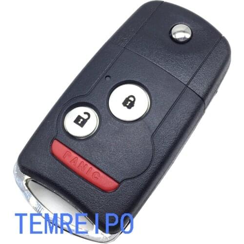 Replacement Remote Flip Car Key Case shell for Honda Acura TL MDX New Odyssey CRV Accord Civic Fob Cover 2+1 button