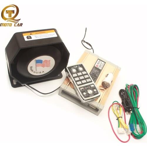 Super Loud Wireless Remote Car Mp3 Player Usb 12V 200W Alarm Systems Horn Music Bluetooth Megaphone Waring Police Siren Sound
