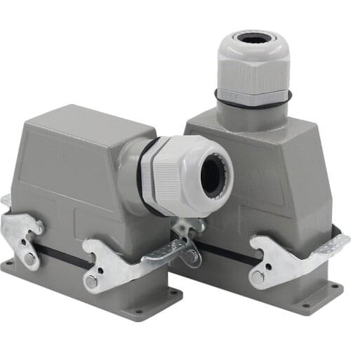 Heavy duty connector 32 core cold pressed rectangular air plug socket Hdc-hee-032 industrial waterproof socket 16A