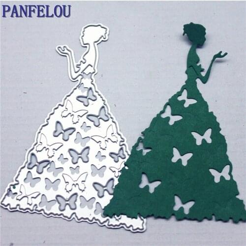 PANFELOU High quality Metal craft The butterfly fairy paper die cutting dies for Scrapbooking/DIY wedding Valentines day cards