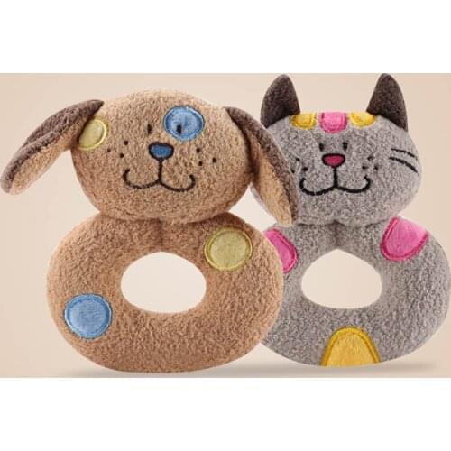 1PC Hot Sale Baby Rattles Soft Plush Toys Doll Crib Bed Hanging Hand Catches Animal Toy Doll Kids Toy