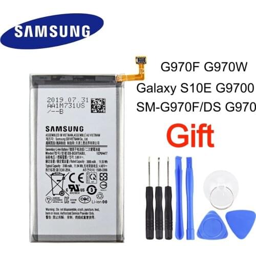 100% Genuine Battery EB-BG970ABU For Samsung Galaxy S10e S10 E SM-G970F/DS SM-G970F SM-G970U SM-G970W G9700 3000/3100mAh Akku