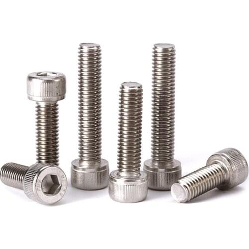 101pcs M1.4 304 stainless steel Allen cylinder head knurled screws hex socket cup mechanical screw fasten bolt 2mm-12mm length
