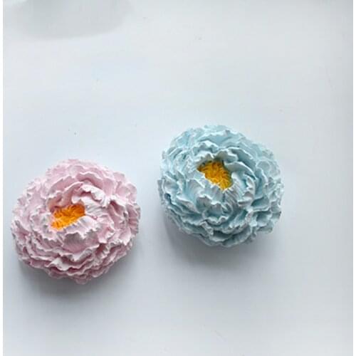 3D Peony flower Car Aromatherapy Plaster Mould Diy Handmade Rose Soap Molds For Soap Craft For Diy Soap Maker
