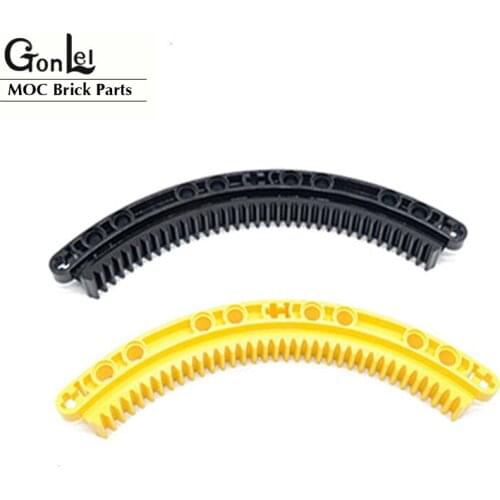 4Pcs/lot Technic Parts Circle Gear Rack 11X11 Ring Rack gear bar Compatible with No.24121 Technic Gear Accessory Parts