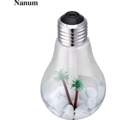 400ml LED Lamp Air Ultrasonic Humidifier for Home Essential Oil Diffuser Atomizer Air Freshener Mist Maker with LED Night Light