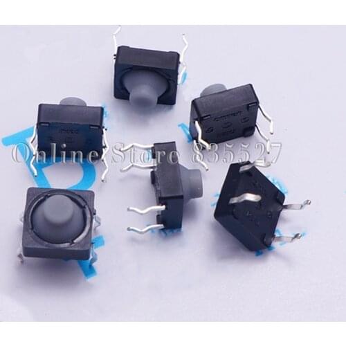 50pcs/lot 8*8mm 4 foot touch switch 8 * 8 * 5 mm 4 pin silent key four feet conductive silica gel DIP