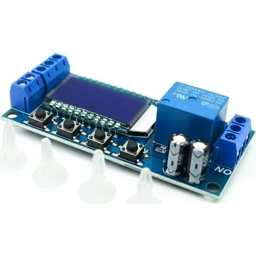 6-30V Micro USB Digital LCD Display Time Delay Relay Module Control Timer Switch Trigger Cycle Module XY-LJ02