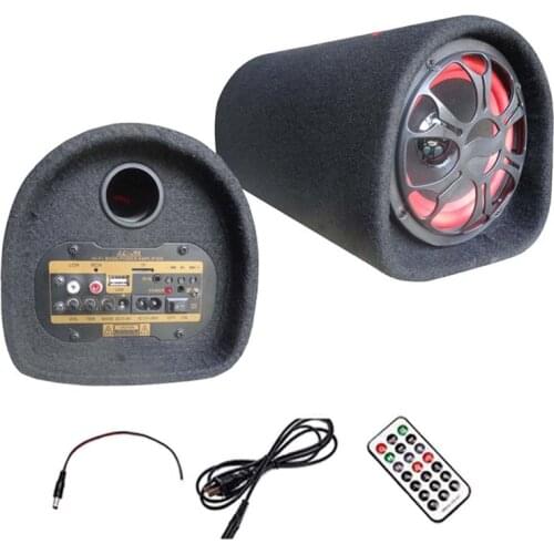 Audio Hifi Active Booster 5 Inch 35W 24V 220V Input Car Subwoofer Tunnel Stereo Speaker Bass For TF USB Flash Disk Auto Parts