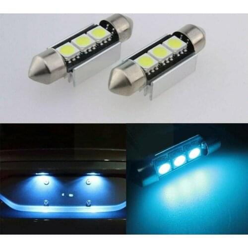 Car Led License Plate Light Bulb Led Light Bulb Bright Car Light Blue C2J4