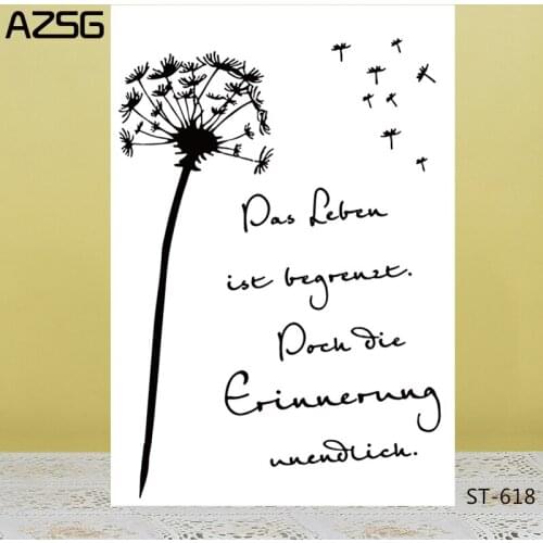 AZSG Dandelion Story Clear Stamps For DIY Scrapbooking/Card Making/Album Decorative Silicon Stamp Crafts