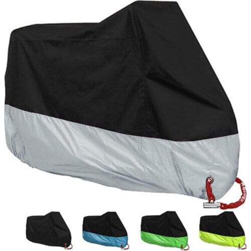 Motorcycle Cover Moto Rain Sunscreen Dustproof Waterproof Rain UV Cover For Scooter Bike Rain Dustproof Cover Black