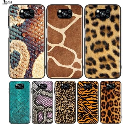 Black Cover Tiger Snake Leopard for Xiaomi Mi Mix 3 A3 A2 A1 Poco M3 M2 C3 X3 X2 NFC F2 F1 CC9 CC9E Pro Phone Case