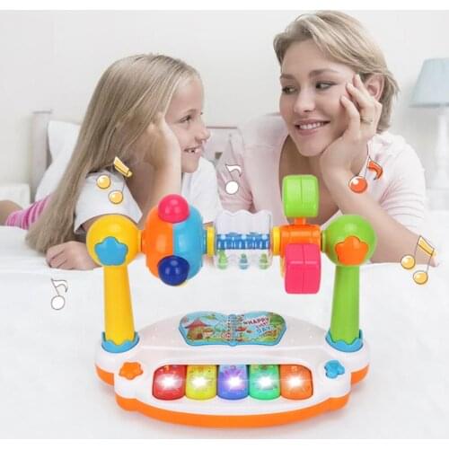 Baby Childrens Musical Keyboard Piano Toy With Music And Light Early Education Eevelopment And Learning Musical Instrument Toy