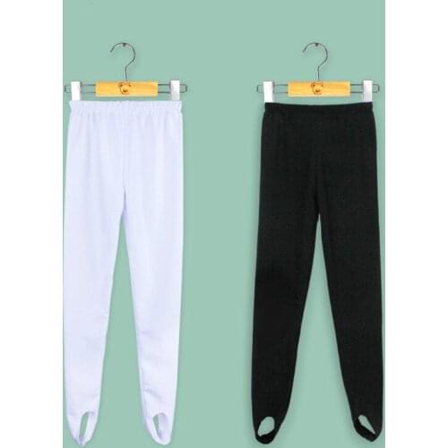 Children Dance Leggings Summer Latin Black And White Cotton Bottomed Pants Spandex Training Dance height 60-85CM