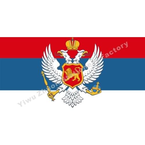 Montenegro Kingdom Flag 150X90cm (3x5FT) 120g 100D Polyester Double Stitched High Quality Banner Ensign Free Shipping