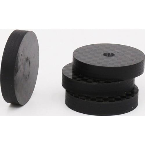 HIFI Black Carbon Fiber 25*5mm Speaker Isolation Spike Base Pad Shoe Feet