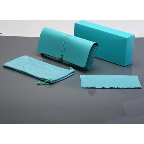 PU Leather Glasses Case Cover with Rope Buckle Storage Box Sunglasses Case Pouch Eyewear Container Dropshipping