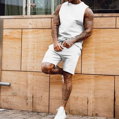 2021 Summer Clothes Men 2 Piece Set Men Shorts Set Fashion Outfits Male Clothing Sports Wear Casual Jogging Suit New Arrival 3XL