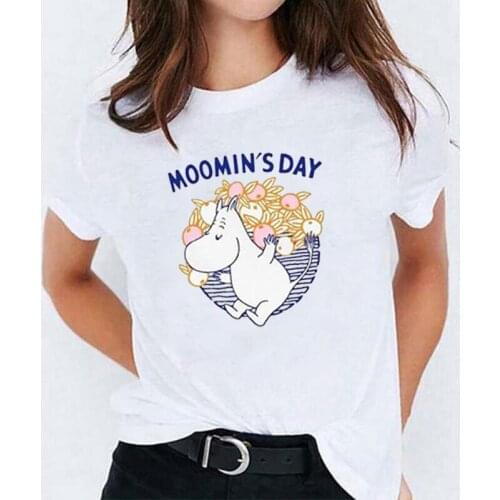 Summer Short Sleeve Casual T-shirt Harajuku Shirt Tee Shirt Femme Funny Hippopotamus Printed T Shirt Women Tops Camiseta Mujer