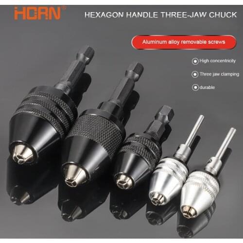 Mini 0.3-8mm Keyless Drill Bit Chuck Adapter Screwdriver Rotary Carbon Steel Top Grinder nailing machine Electric grinding tool