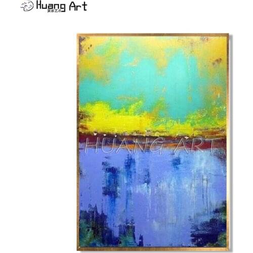 New Year Christmas Art Gift for Home Wall Decor Handmade Colorful Abstract Lucky Canvas Oil Painting Big Size Modern Abstract