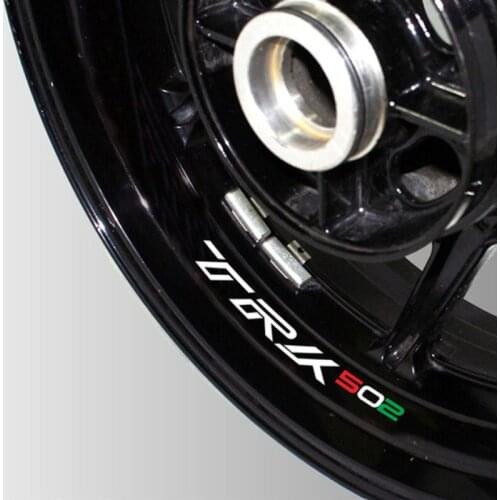 New Motorcycle Reflective wheel Tire logo creative stickers rim inner Decorative waterproof decals for Benelli TRK502 trk 502