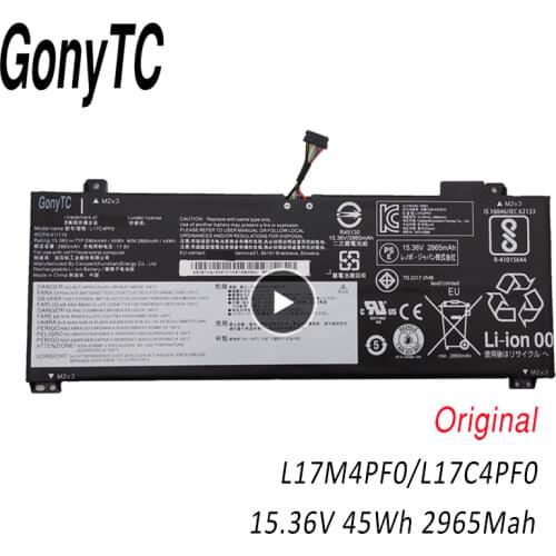 GONYTC L17M4PF0 L17C4PF0 15.36V 45Wh Genuine Laptop Battery For Lenovo Ideapad S530 Series Notebook computer