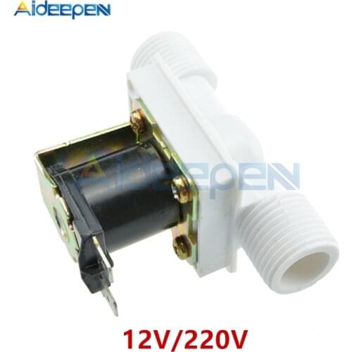 DC 12V AC 110 220V Plastic Solenoid Valve Magnetic Washing Machine Dispenser Drinking Water Pneumatic Pressure Controller Switch