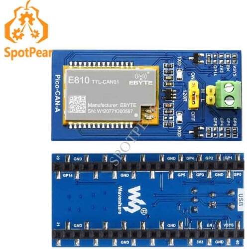 Raspberry Pi Pico expansion board CAN A Module with UART interface
