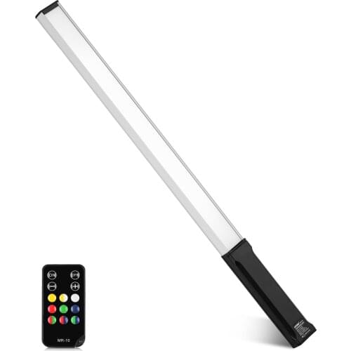 LIYADI RGB Handheld LED Light Photography Light Stick 10 Lighting Modes 12 Brightness Levels with Remote Control Light Photo
