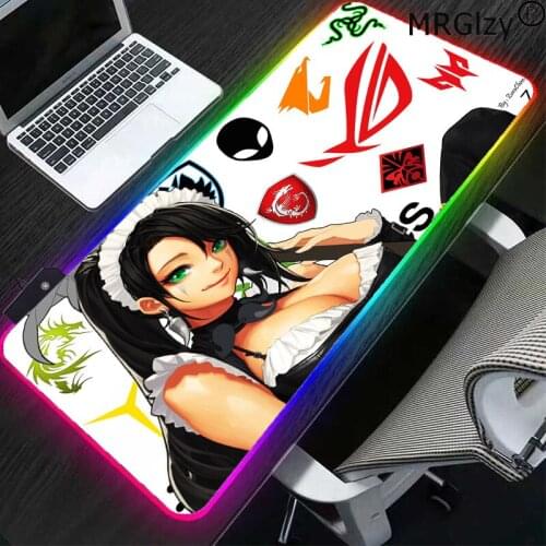 Sexy beauty mouse pad large gaming console accessories desk mat RBG large mousepad waterproof natural rubber non-slip carpet pad