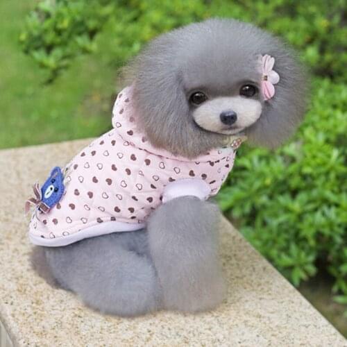 Wool bear decoration dog clothes cute pet clothes dog winter jacket dog coat small dog clothes