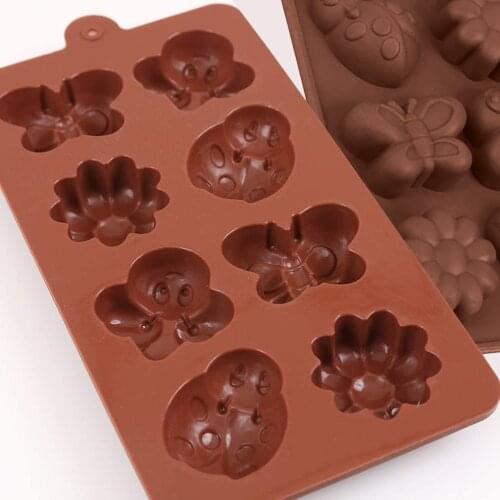 Beetle Bee Butterfly Silicone Cake Moulds Fondant Cake Chocolate Silicone Muold Chocolate Forms Soap Mold Handmade DIY Cake Mold